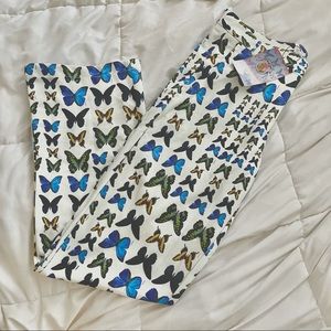 Omighty butterfly pants in white